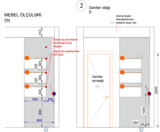 Color Composition — Bathroom — wall elevation 2