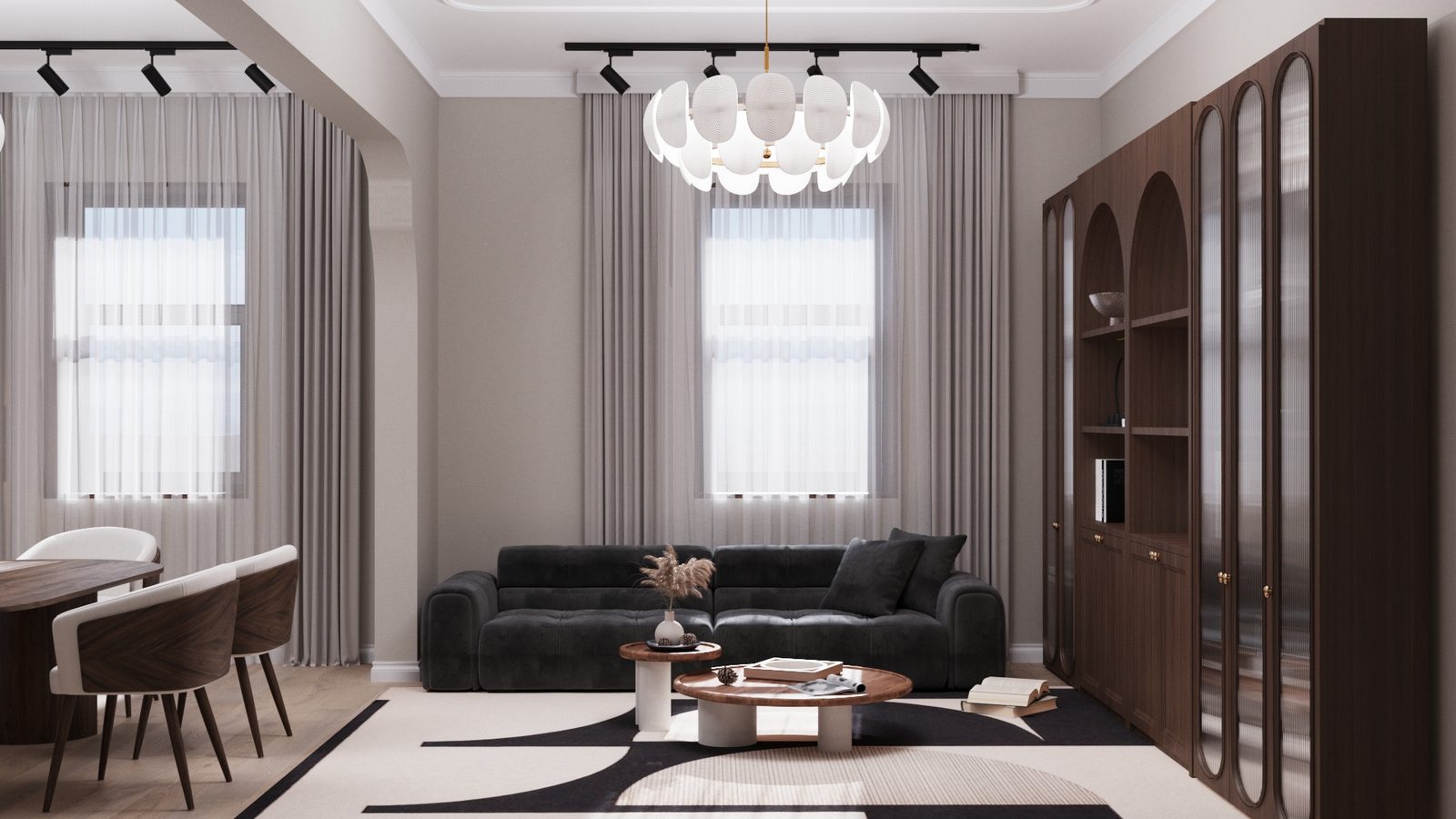 Modern Apartment — Living room, view 3