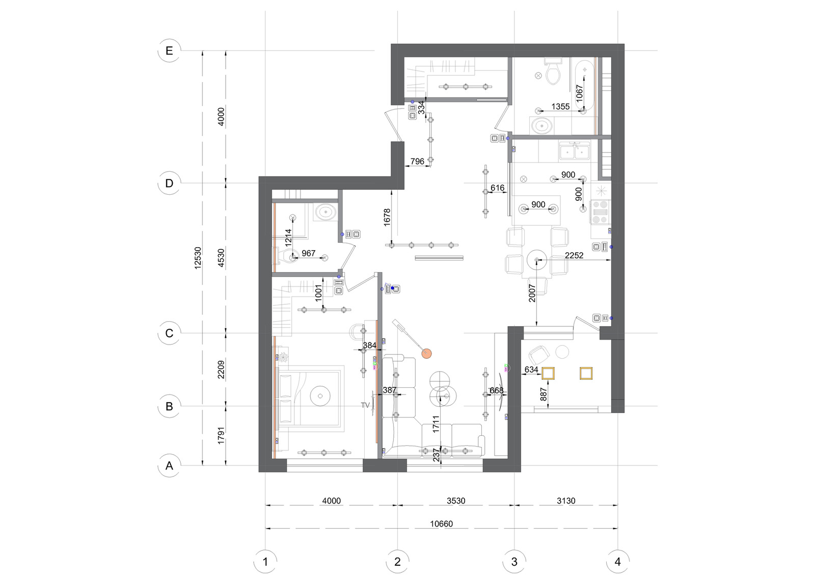Spacial Redesign — Lighting plan